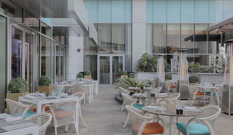 The Terrace on the Corniche Seating Area outdoor